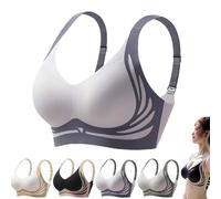 ZHCWEP Sujetador Push-up sin Costuras Potente,Sujetador Push-up sin Aros Que realza y antiflacidez,Sujetadores sin Costuras de Cobertura Total para Uso Diario (Azul,M)