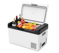 ZHDANB 25L Nevera Camping, Neveras Pequeñas Portatiles, Nevera Compresor, 12/24 V, de 10 °C a -22 °C, para camión, Furgoneta, Autocaravana, Camper, SUV, Viajes, Camping, Viajes por Carretera