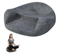 ZHDANB Cuscino da meditazione per seduta a pavimento, Cojín de Espuma, Cojín de Yoga Desmontable, 24 × 22.8 × 6.7in, Espuma Memoria, Banco de Meditación, para Yoga, Meditación, Relajación Gray