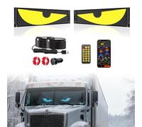 ZHDANB Letrero programable de Desplazamiento para Coche, LED Pantalla Flexible para Anunciar Eventos, App Bluetooth,Control Remoto, Panel LED USB 5V,Ojos de Diablo, Letrero LED Coche Double16x96