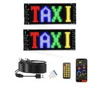 ZHDANB Panel de píxeles RGB con Matriz LED, Señalización LED Programable, App Bluetooth,Control Remoto, Panel LED USB 5V,Ojos de Diablo, Pizarra de Mensajes LED, para Tiendas,Coches,Bares Double20x64