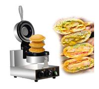 ZHDANB UFO Burger Waffle Maker Ice Cream Sandwich Maker Hamburger Press with Digital Timer 5min 50℃~300℃ Ice Cream Waffle Maker for Restaurants/Coffee Shops/Food Trucks Singleheadcapping