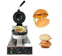 ZHDANB UFO Burger Waffle Maker Ice Cream Sandwich Maker Hamburger Press with Digital Timer 5min 50℃~300℃ Ice Cream Waffle Maker for Restaurants/Coffee Shops/Food Trucks singleheadrotating