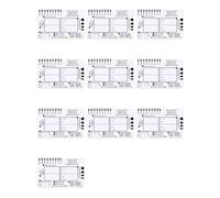 Zhdbchyuu 10X Regla de ECG de 7 Pasos, Regla de ECG de 7 Pasos para Interpretación de ECG/EKG, Herramienta Rápida y Veloz de Análisis y Medición Cardíaca