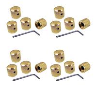 Zhdbchyuu 16 Piezas Tono de Volumen de Metal Tono de Perillas de Control de Velocidad de Guitarra con Tornillos para Guitarra Eléctrica O Bajo