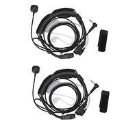 Zhdbchyuu 2 Piezas 2.5mm Auricular de Microfono de Garganta Auriculares Microfono PTT para Walkie Talkie Radio TLKR T5 T80 T60 T6 T8 Talkabout MR350R T6500