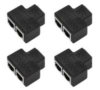 Zhdbchyuu 2 Puerto RJ45 Splitter Adaptador LAN Red Extensor Ethernet Conector Plug Lot 4pcs