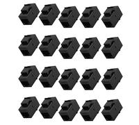 Zhdbchyuu 20 Piezas Conector RJ45 Jack Cat6 Acoplador de Extensión Red Ethernet LAN Cat 6 Acoplador Conectores Extender Adaptador, Negro