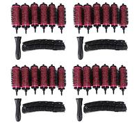 Zhdbchyuu 24 Unids/Set 3 Tamaños DesmontableManejarCepillo del Rodillo del Pelo con Pinzas de Posicionamiento de Aluminio de Cerámica Barril Rizador Peine Peluquería
