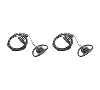 Zhdbchyuu 2X 2 Pines Clip de Oreja En Forma de D Avanzada Auriculares Ptt Auricular Micrófono para Radios de 2 Vías Gp88S Gp300 Gp68 Gp2000 Gp88 Gp3188 Cp040 Cp1200 A8 A6 A10 A12