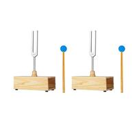 Zhdbchyuu 2X 440HZ Tuning Fork, Tuning Fork Resonance Box, para Terapia de Sonido, Yoga, Meditación Y Relajación