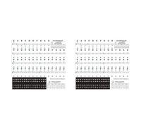 Zhdbchyuu 2X 88 Teclas 61 Teclas 54 Teclas Pegatinas de Teclado de Piano Transparente Teclados Electrónicos Pegatinas Pestañas Notas Musicales Pegatinas de Teclas