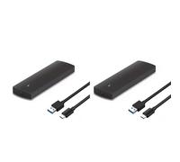 Zhdbchyuu 2X Adaptador de Carcasa para SSD M.2 USB 3.1 Gen1 de 5 Gbps Carcasa Sin Herramientas para SSD NGFF con Clave B+M