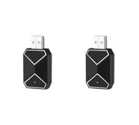 Zhdbchyuu 2X Adaptador Inalámbrico CarPlay Android Auto 2 en 1 Mini AI Adaptador de Caja de Coches WiFi Asistente de Voz para Wired CarPlay Android