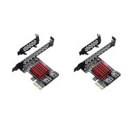 Zhdbchyuu 2X Adaptador PCIe A 2 Puertos 3.0 6 Gbps SSD PCI-e PCI Express X1 Placa Controladora Tarjeta de ExpansióN Compatible con X4 X6 X8 X16