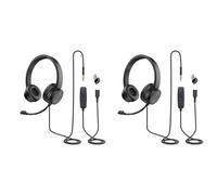 Zhdbchyuu 2X Auriculares USB con Micrófono Auriculares Estéreo con Cancelación de Ruido para Oficina de Centro de Llamadas, Llamada de Conferencia, Skype Chat