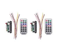 Zhdbchyuu 2X Bluetooth5.0 Mp3 Wma Wav Decoder Board 5 V 12 V MóDulo de Audio Inalámbrico Pantalla A Color USB TF FM Radio para Accesorios de Coche