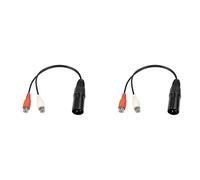 Zhdbchyuu 2X Cable Divisor XLR Una Y, 3 Pines, XLR Macho Una, Amplificador Hembra, Enchufe Mezclador, Cable AV, XLR Una Cable Dual, 20cm