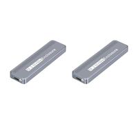 Zhdbchyuu 2X Carcasa SSD NVMe M.2 Carcasa SSD Tipo C USB3.2 de 20 Gbps para Caja Externa con Llave M NVME SSD 2230/2242/2260/2280