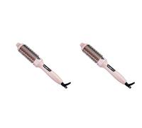 Zhdbchyuu 2X Cepillo Térmico para Rizar, Cepillo Redondo Térmico con Iones Negativos para un Look de Secado Rápido, Rizado y Alisador (Enchufe de la UE)