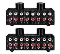 Zhdbchyuu 2X Conmutador 6 en 2 Salidas O 2 en 6 Salidas Conmutador de Altavoces Conmutador de Selección de Señal de Fuente de Sonido Estéreo, Interfaz Adopta Interruptor Manual de Diseño