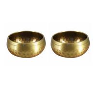 Zhdbchyuu 2X Cuenco de Meditación de Bronce Juego de Tibetanos Cuenco de Sonidos de Meditación Hecho A Mano para la Curación Y la Atención Plena