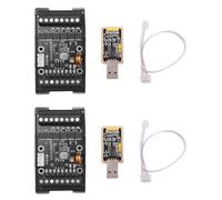Zhdbchyuu 2X FX1N-14MT Placa de Control Industrial PLC+Estuche+Cable USB-TTL MóDulo PLC Entrada/Salida AnalóGica con Riel de GuíA