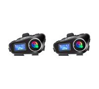 Zhdbchyuu 2X Intercomunicador Bluetooth para de Motocicleta Q58 MAX, IP65, Resistente Al Agua, Distancia de Intercomunicación de 500 Metros, Música Mixta y Multiescena