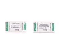 Zhdbchyuu 2X Mini Decodificador RGBW de 4 Canales 16A RGB RGBW Controlador de Tira 512 Controlador de Atenuación para Luces de Tira LED DC9-24V