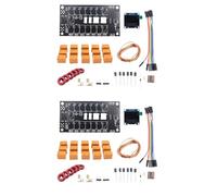 Zhdbchyuu 2X Mini Sintonizador de Antena ATU-100 1.8-50MHz Sintonizador de Antena AutomáTico + Receptor de Amplificador Programado con Firmware OLED Kit de Bricolaje