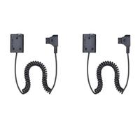 Zhdbchyuu 2X Montaje En V/D-Tap Al Adaptador de Batería Ficticia de Potencia del Acoplador de CC NP-FW50 Cable En Espiral para A7 A7Ii A7S A7R A7Sii Nex-5 Nxx-7