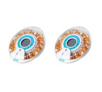 Zhdbchyuu 2X Pastillero Automático para Personas Mayores con Alarma, Pastillero Electrónico con de 28 Días y Recordatorios Sonoros y Luminosos.