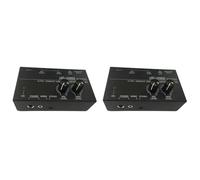 Zhdbchyuu 2X Preamplificador de Auriculares MA400, Preamplificador de MicróFono, Audio de 6,35 mm y 3,5 Mm, Salidas de Auriculares, Mezclador, Enchufe Europeo
