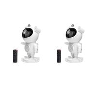 Zhdbchyuu 2X Proyector de Galaxia con Luz, Astronauta y Estrellas con Altavoz Bluetooth, Temporizador y Control Remoto. para el Dormitorio y como Regalo.