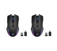 Zhdbchyuu 2X Ratón Inalámbrico para Juegos, Movimiento de Ratón, Jiggler con Botón de Encendido/Apagado, Mantiene la Computadora Despierta, Haga en Silencio, Ratón óptico Recargable