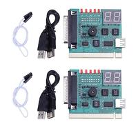 Zhdbchyuu 2X Tarjeta Post del Analizador de Diagnóstico de La Placa Base USB PCI PC con Pantalla de Código de Error de 2 Dígitos para Prueba Y Análisis de PC Portátil