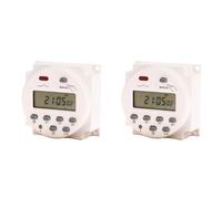 Zhdbchyuu 2X Temporizador Digital LCD de 220 V CN101A, Relé Temporizador Programable, Interruptor Temporizador CN101, Temporizador de Potencia.