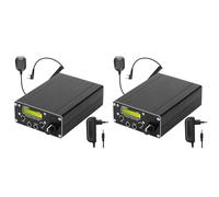 Zhdbchyuu 2X Transceptor USDR USDX+ Plus V2 10/15/17/20/30/40/60/80 M 8 Bandas SDR SSB de Alta Frecuencia QRP con Interfaz BNC y Enchufe Europeo