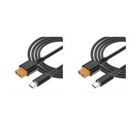 Zhdbchyuu 2X USB-C Tipo-C A Cable de Carga PD 100W 20V/5A Cable de Carga para la Herramienta-Cargador Kitrc M7 M6 M6D M8S, Panel Solar.