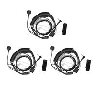 Zhdbchyuu 3piezas 2.5mm Auricular De Microfono De Garganta Auriculares Microfono PTT para Walkie Talkie Radio TLKR T5 T80 T60 T6 T8 Talkabout MR350R T6500