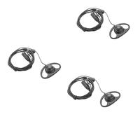 Zhdbchyuu 3X 2 Pines Clip de Oreja En Forma de D Avanzada Auriculares Ptt Auricular Micrófono para Radios de 2 Vías Gp88S Gp300 Gp68 Gp2000 Gp88 Gp3188 Cp040 Cp1200 A8 A6 A10 A12