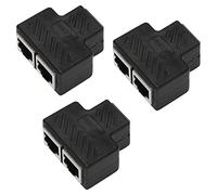 Zhdbchyuu 3X 2 Puerto RJ45 Splitter Adaptador LAN Red Extensor Ethernet Conector Plug Lot 1Pcs
