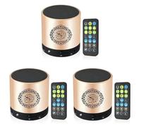 Zhdbchyuu 3X Altavoz Musulmán del Corán, Traducción Inteligente del Corán, Pequeño Control Remoto Portátil, Bluetooth, MP3, FM, Reproductor IF, Regalos de Ramadán Hajj