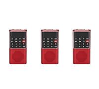 Zhdbchyuu 3X L-328 Mini Bolsillo Portátil FM Auto Scan Radio Música Audio Reproductor de MP3 Altavoz Pequeño Al Aire Libre con Grabadora de Voz