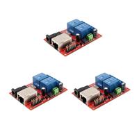Zhdbchyuu 3X LAN Ethernet Tarjeta de Relé de 2 Vías Interruptor de Retardo Módulo de Controlador/UDP Servidor Web