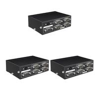 Zhdbchyuu 3X MT-RS104 Divisor Activo Serie RS232 Divisor de Conmutador Bidireccional RS232 de 1 A 4 4 A 1 con Adaptador de Corriente-Enchufe de la UE