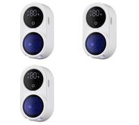 Zhdbchyuu 3X Portacepillos y Limpiador para Baño, con Luz, Ventilador de Secado, Tapa Giratoria Automática, Montaje en Pared, para Casa Inteligente.
