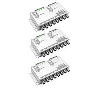 Zhdbchyuu 3X Transceptor Balun de Video Pasivo Utp 720P / 1080P HD de 8 Canales, Bnc A Cat5 / 5E / 6 Rj45 (T568B) Transmisor de Video Convertidor de Cable Utp