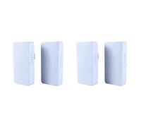 Zhdbchyuu 4 Uds Enrutador WiFi para Exteriores 2,4G 300Mbps Repetidor WiFi Puente InaláMbrico Enrutador 1KM Extensor WiFi de Alcance 24V PoE Enchufe de la UE