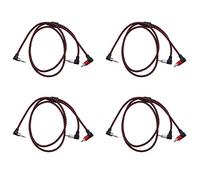 Zhdbchyuu 4X 90 Grados 3.5mm Macho A 2 Macho Cable Angulo Recto Estéreo AUX Y Divisor Cable Micrófono Jack Plug para Laptop 1M